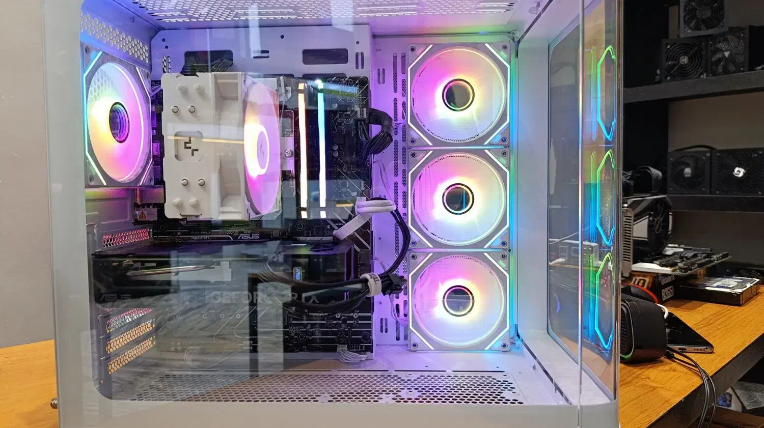 کیس گیمینگ رندرینگrtx4060asus ram32 rgb i5 13400f|رایانه رومیزی|تهران, صادقیه|دیوار