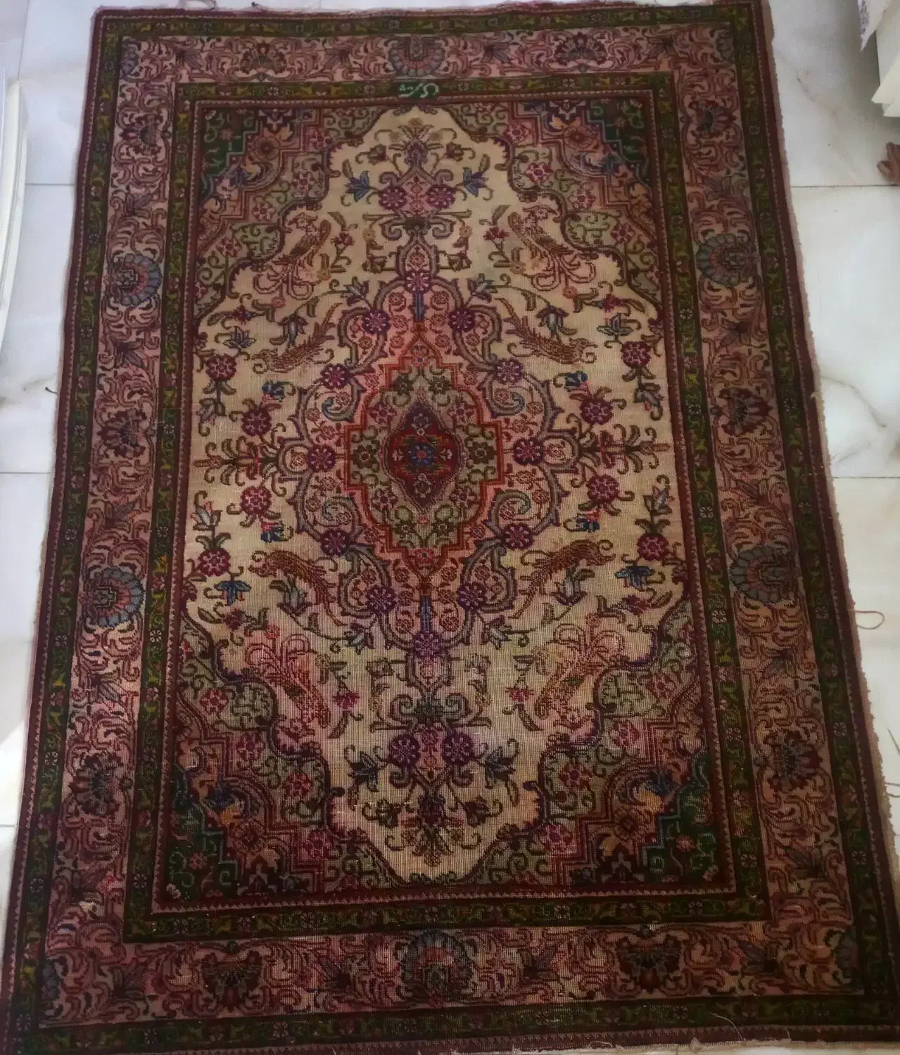 قالیچه دست بافت استاد پیری (سرشناس )|فرش|تبریز, |دیوار