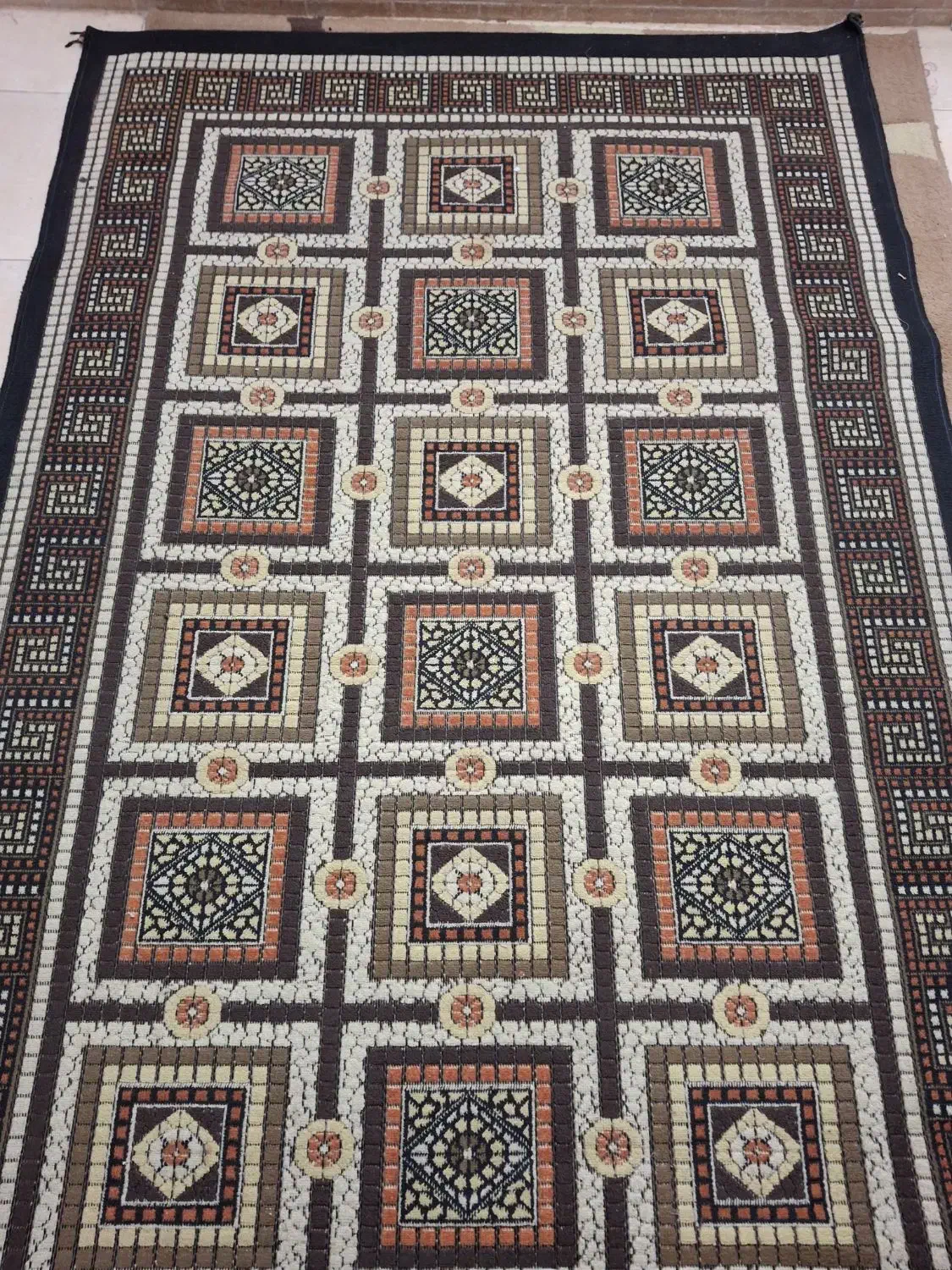 گلیم فرش تمیز در حد نو|گلیم، جاجیم، گبه|کاشان, دانش|دیوار