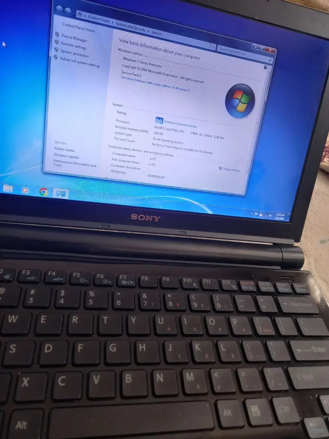 لپتاپ سونی وایو مدل مینی ۳۵۴۲|رایانه همراه|کرج, گلستان|دیوار