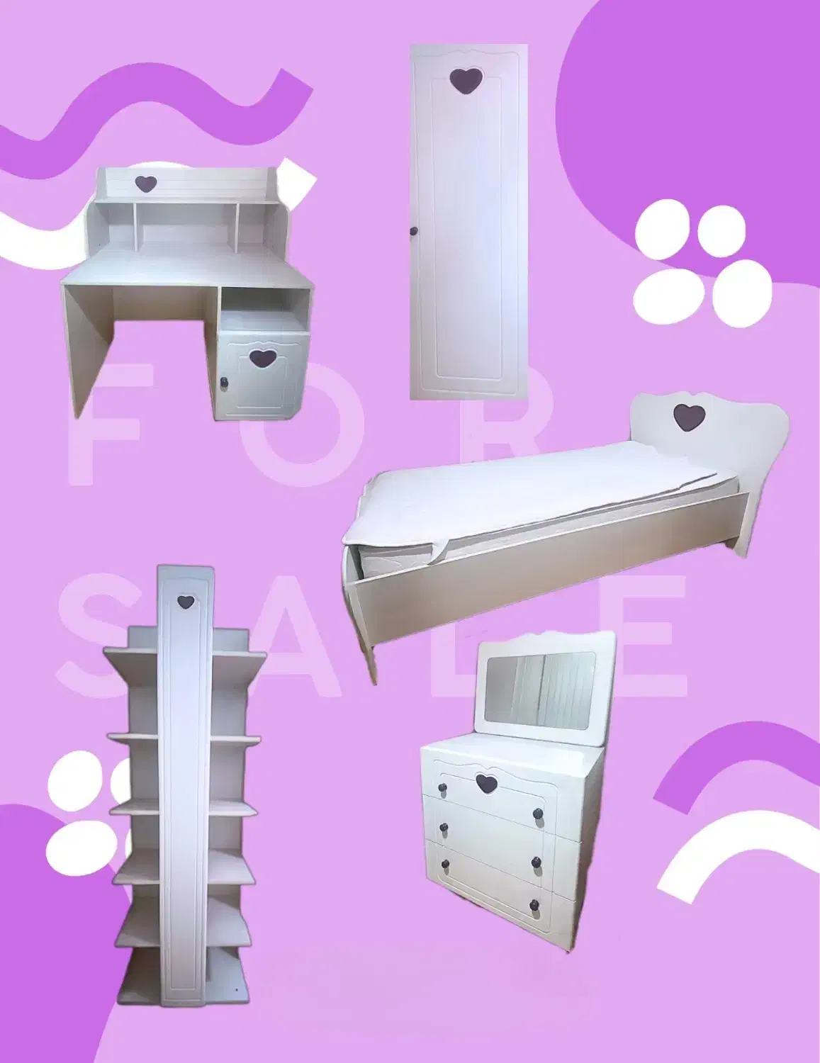 سرویس اتاق نوجوان ام دی اف (دست دوم)|تخت و سرویس خواب|تهران, قیطریه|دیوار