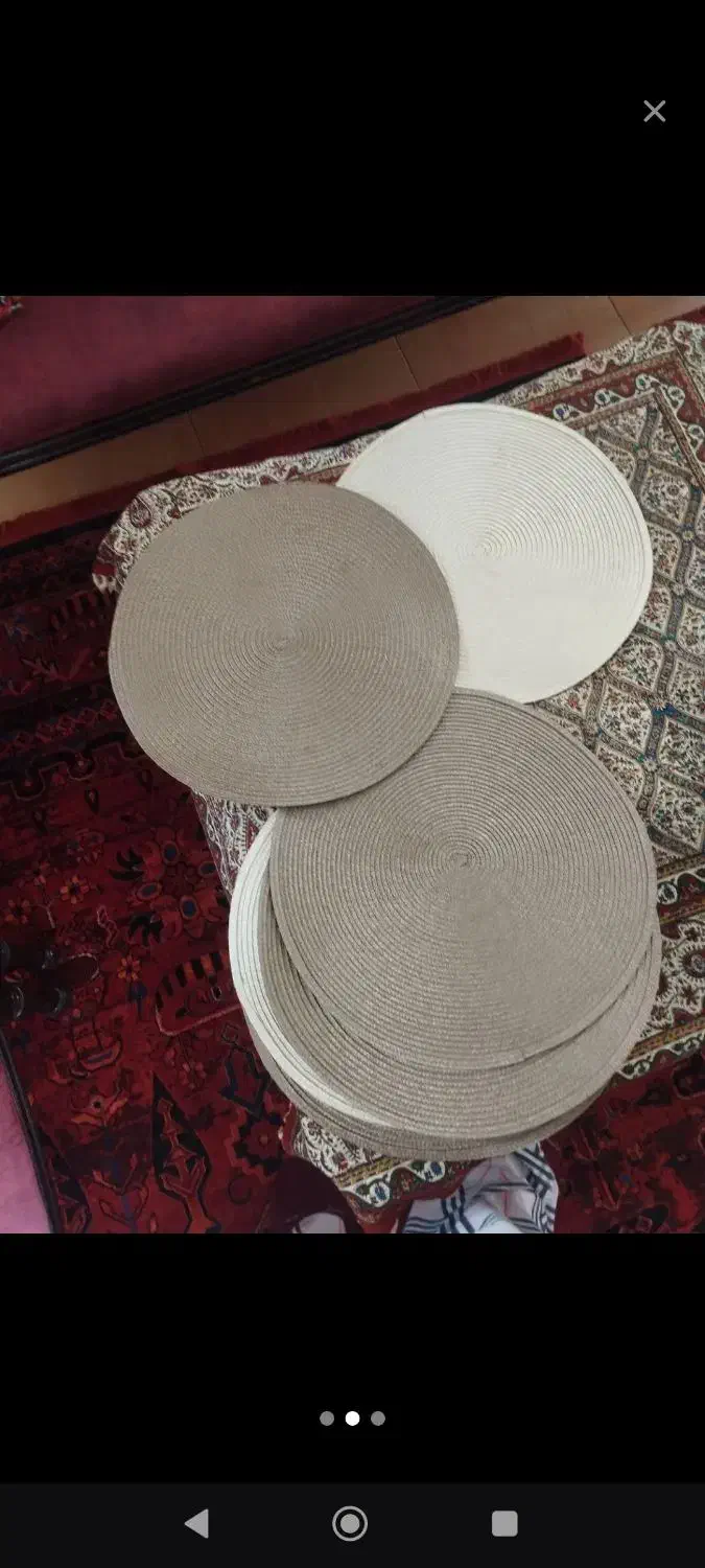 زیر بشقابی حصیری|صنایع دستی و سایر لوازم تزئینی|فردیس, منظریه|دیوار