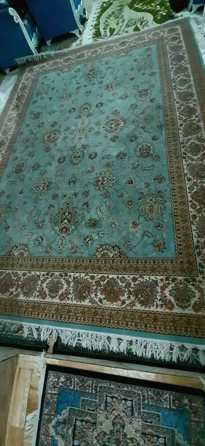 دوعدد۹متری تمام نخ اصل نگین مشهدممتاز۷۰۰شانه سالم|فرش|ماهدشت, |دیوار