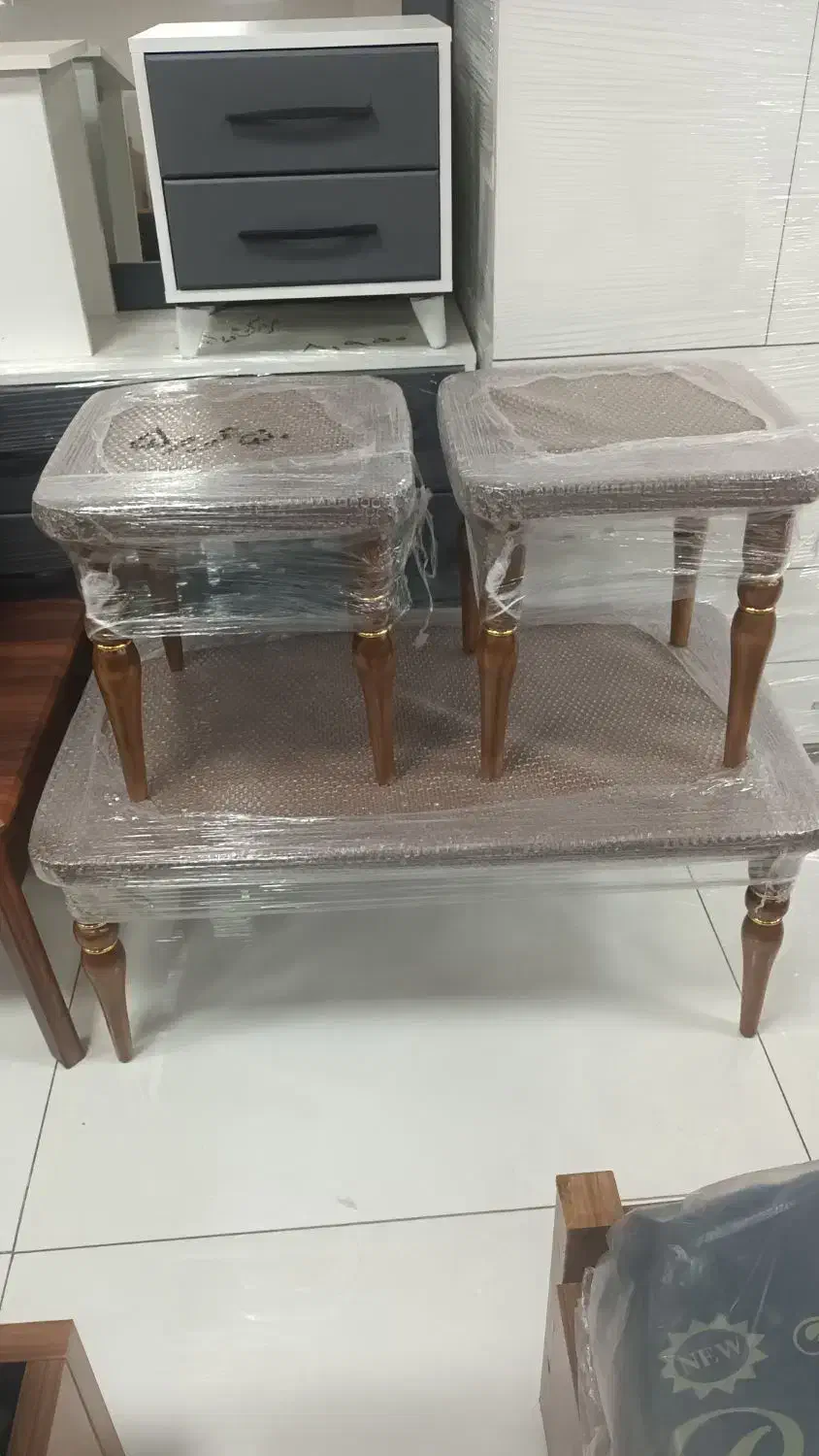 جلو مبلی و عسلی تمام چوب ۳ تکه|مبلمان خانگی و میز عسلی|الوند, |دیوار