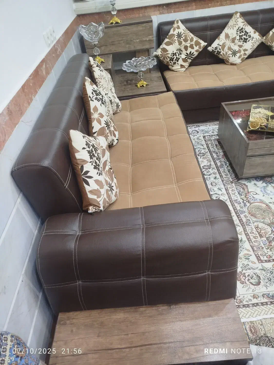 سرویس مبلمان ۹نفره مدل L|مبلمان خانگی و میز عسلی|کنگاور, |دیوار