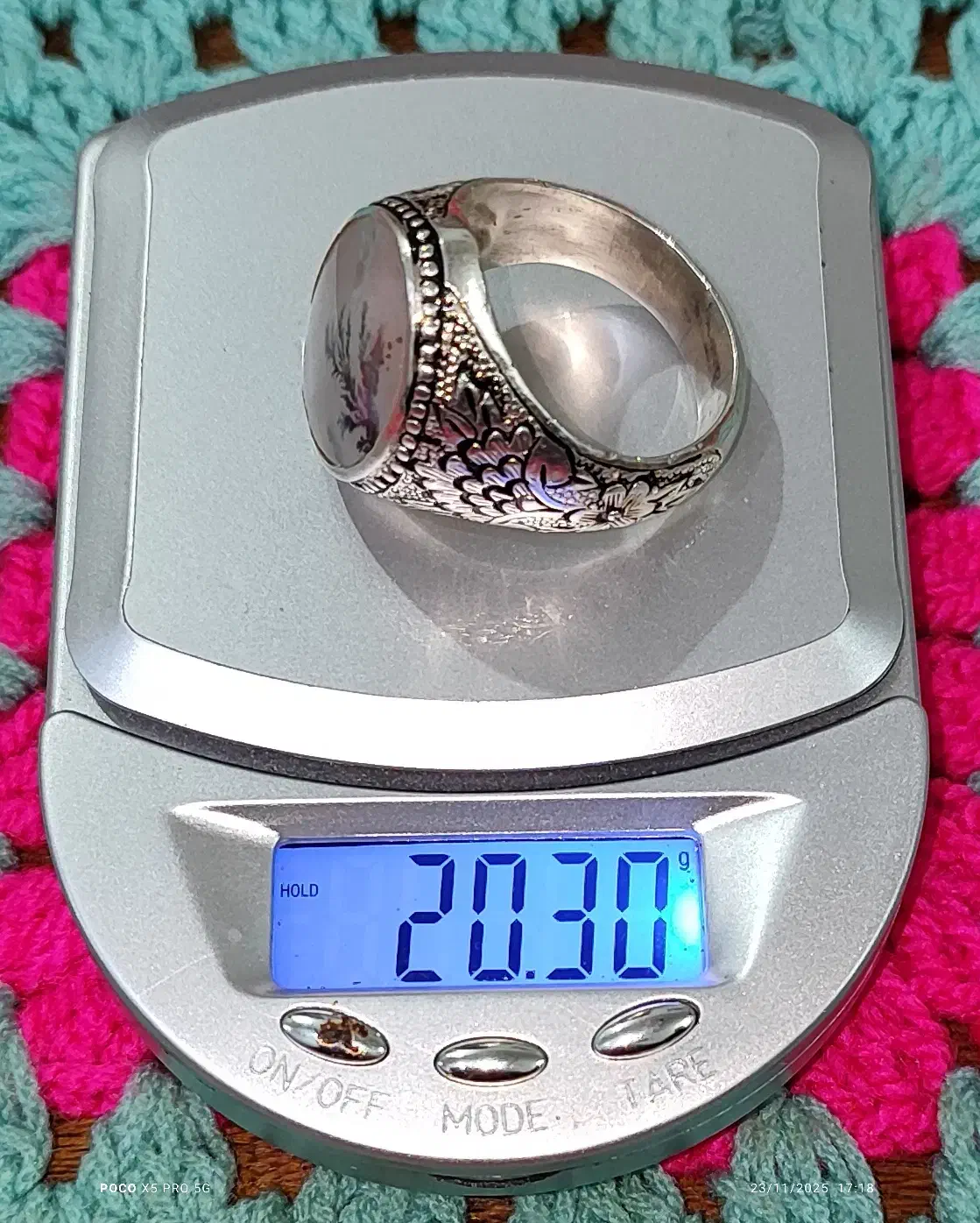 انگشتر نقره عقیق شجر فیروزه یاقوت توپاز|جواهرات|اهواز, کوروش|دیوار