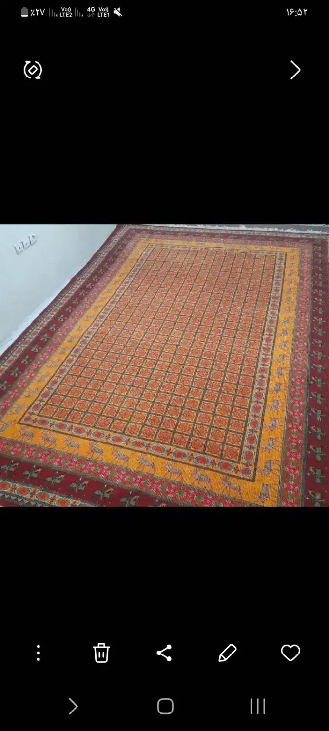 دوعدد فرش ۹ متری نو آکبند|فرش|تهران, خاک سفید|دیوار