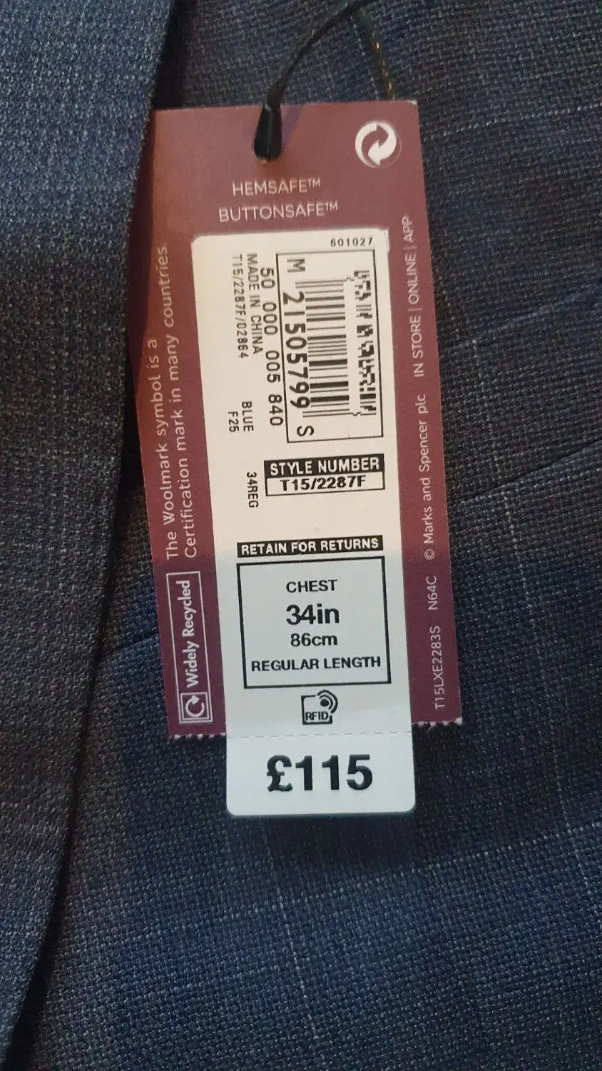 کت تک پشمی انگلیسی M&S (نو با تگ، زیر قیمت)|لباس|تهران, سردارجنگل|دیوار