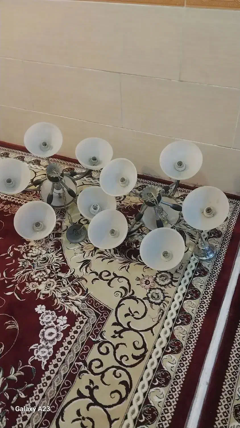 لوستر 5 شاخه‌ایی تمیز و سالم در حد نو|لوستر و چراغ آویز|آبادان, |دیوار