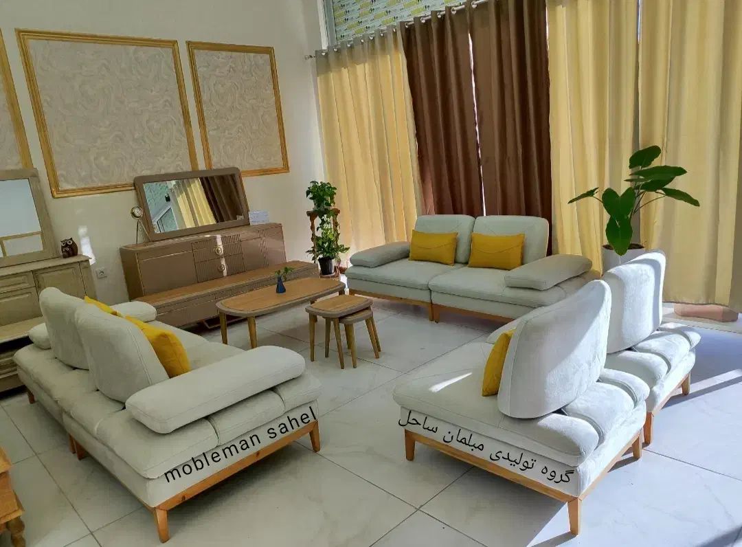 مبل راحتی پازلی سبک آریزو 8نفره تمام مکانیزم شرکتی|مبلمان خانگی و میز عسلی|آبیک, |دیوار