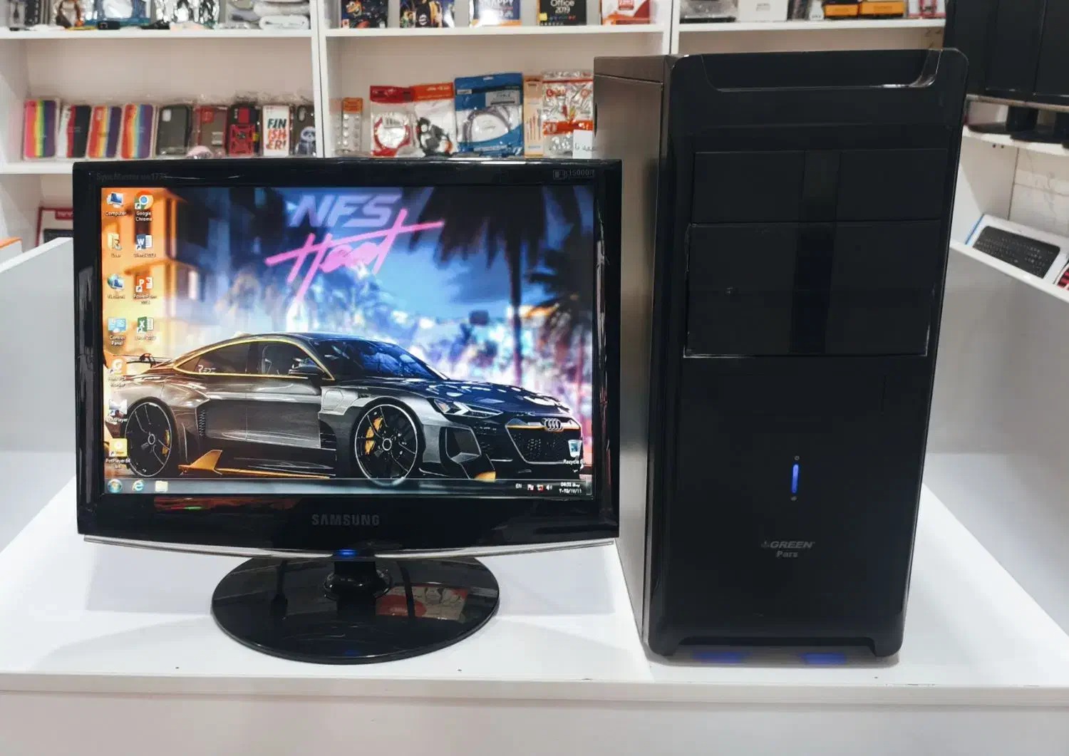 کیس GREEN مانیتور SAMSUNG کامل|رایانه رومیزی|قزوین, |دیوار