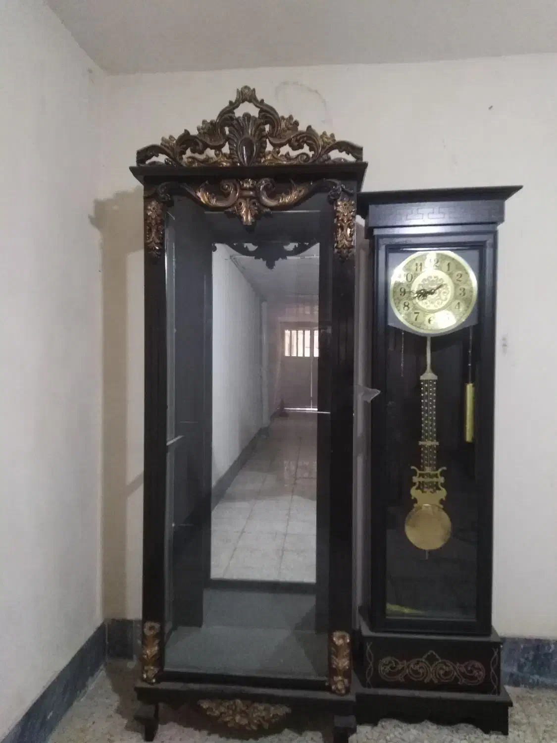 بوفه و ساعت|بوفه، ویترین، کنسول|گیلان غرب, |دیوار