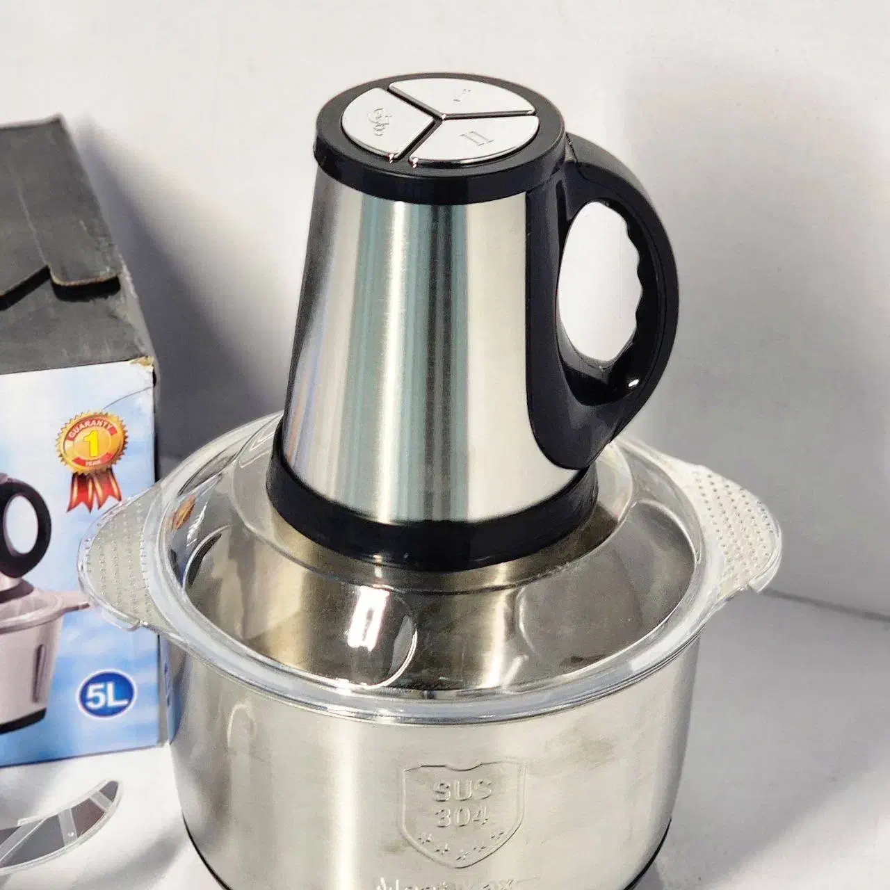 خرد کن پنج لیتری کاسه استیل|خردکن، آسیاب، غذاساز|مشکین‌دشت, |دیوار