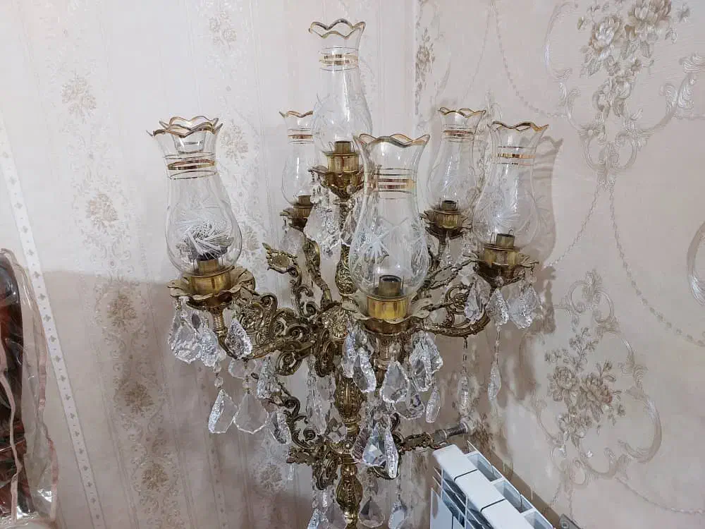 لوستر کنارسالنی برنج|لوستر و چراغ آویز|ری, حمزهآباد|دیوار