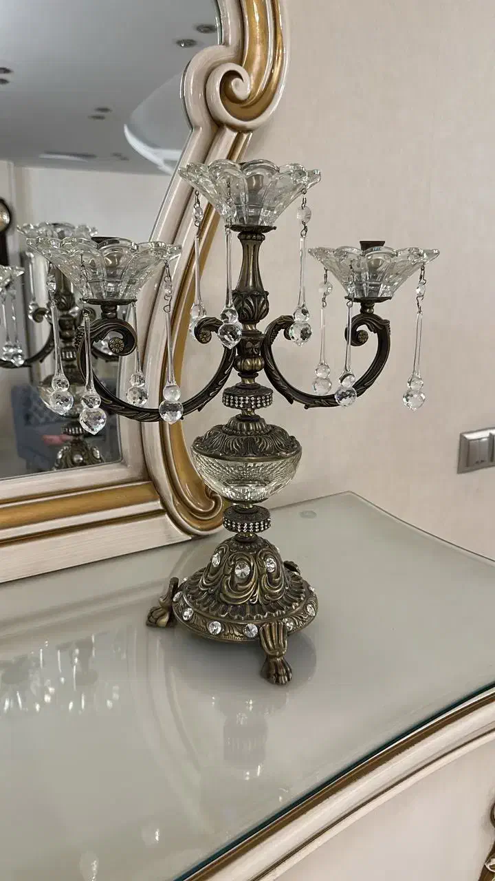 شمعدان برنز و کریستال|صنایع دستی و سایر لوازم تزئینی|تهران, منیریه|دیوار