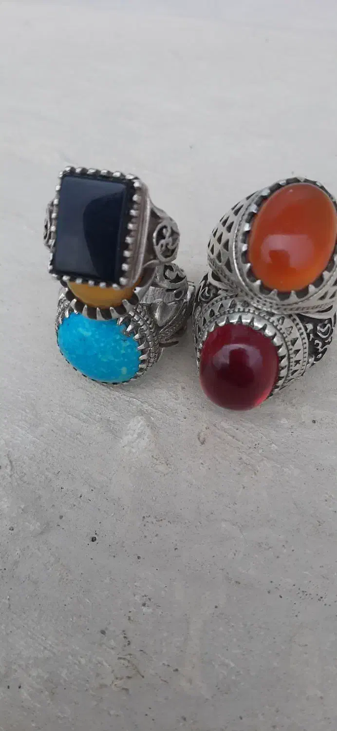 انگشتر نقره ساعت و چاقو|زیورآلات و اکسسوری|بهار, |دیوار