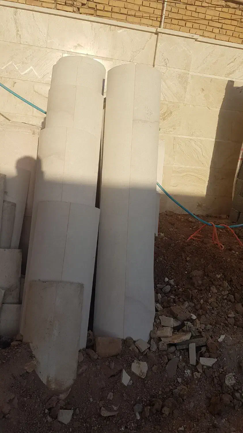 سنگ سینه کفتری سفید مرودشت مخصوص نما رومی و ستون|مصالح و تجهیزات ساختمان|بروجن, |دیوار