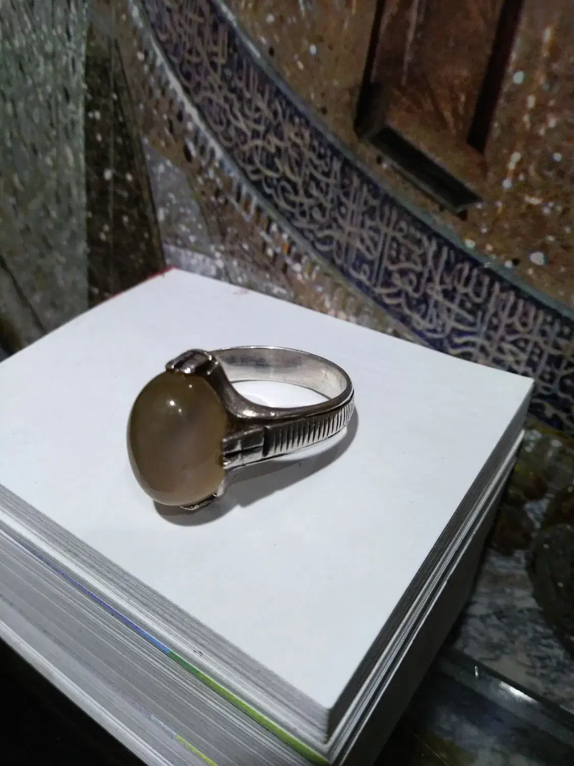 انگشتر عقیق یمن نباتی قدیمی|جواهرات|اصفهان, سنبلستان|دیوار