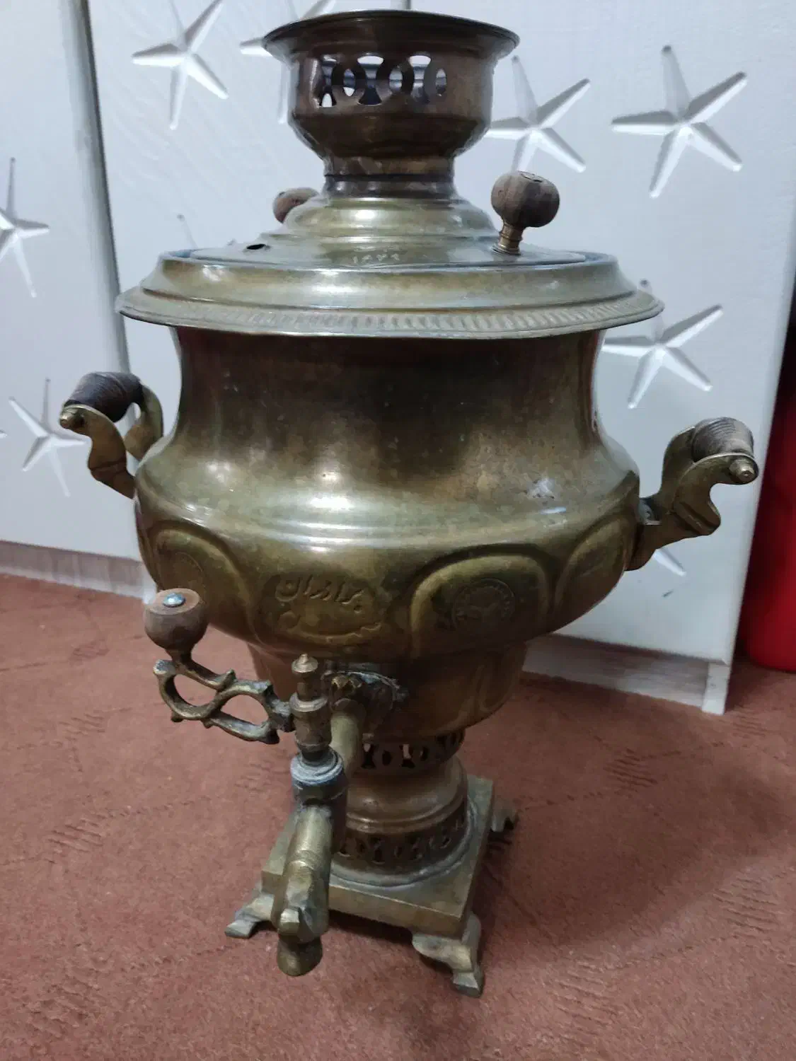 سماور ذغالی برنجی قدیمی|سماور، چایساز، قهوهساز|تبریز, |دیوار