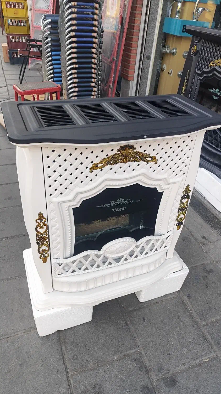 بخاری گازی طرح شومینه 24000|بخاری، هیتر، شومینه|ارومیه, |دیوار