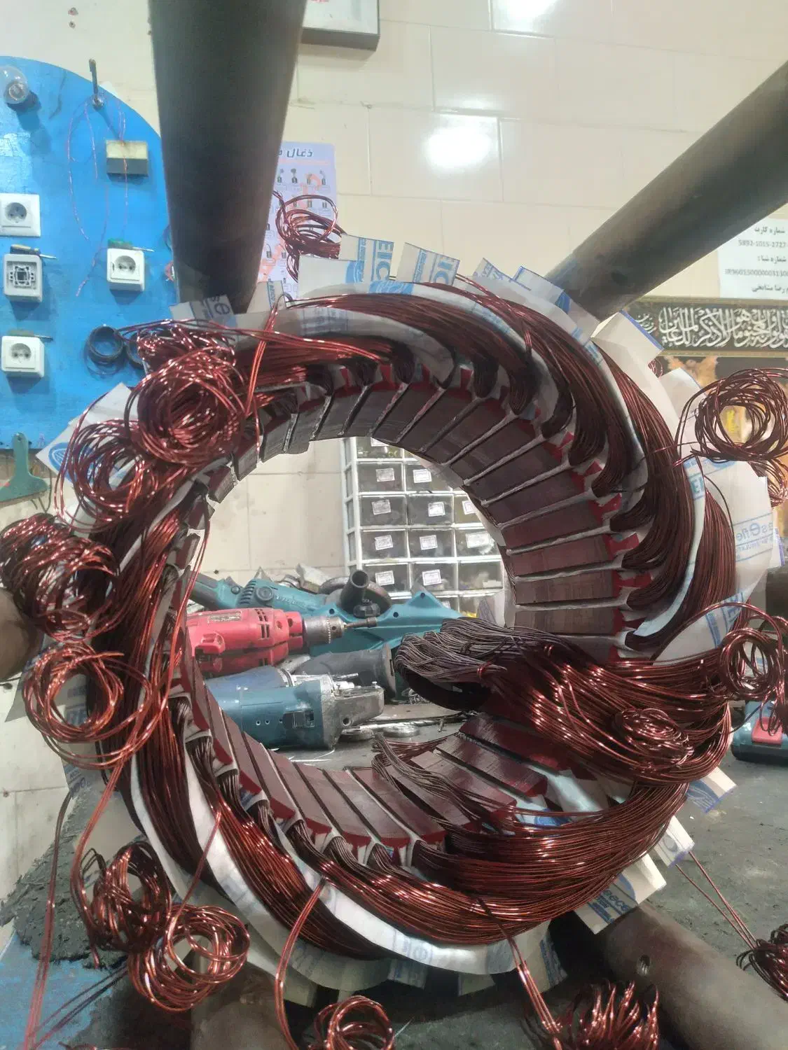 (سیم پیچی رضا)..سیم پیچی انواع الکتروموتور ا|خدمات پیشه و مهارت|جیرفت, |دیوار