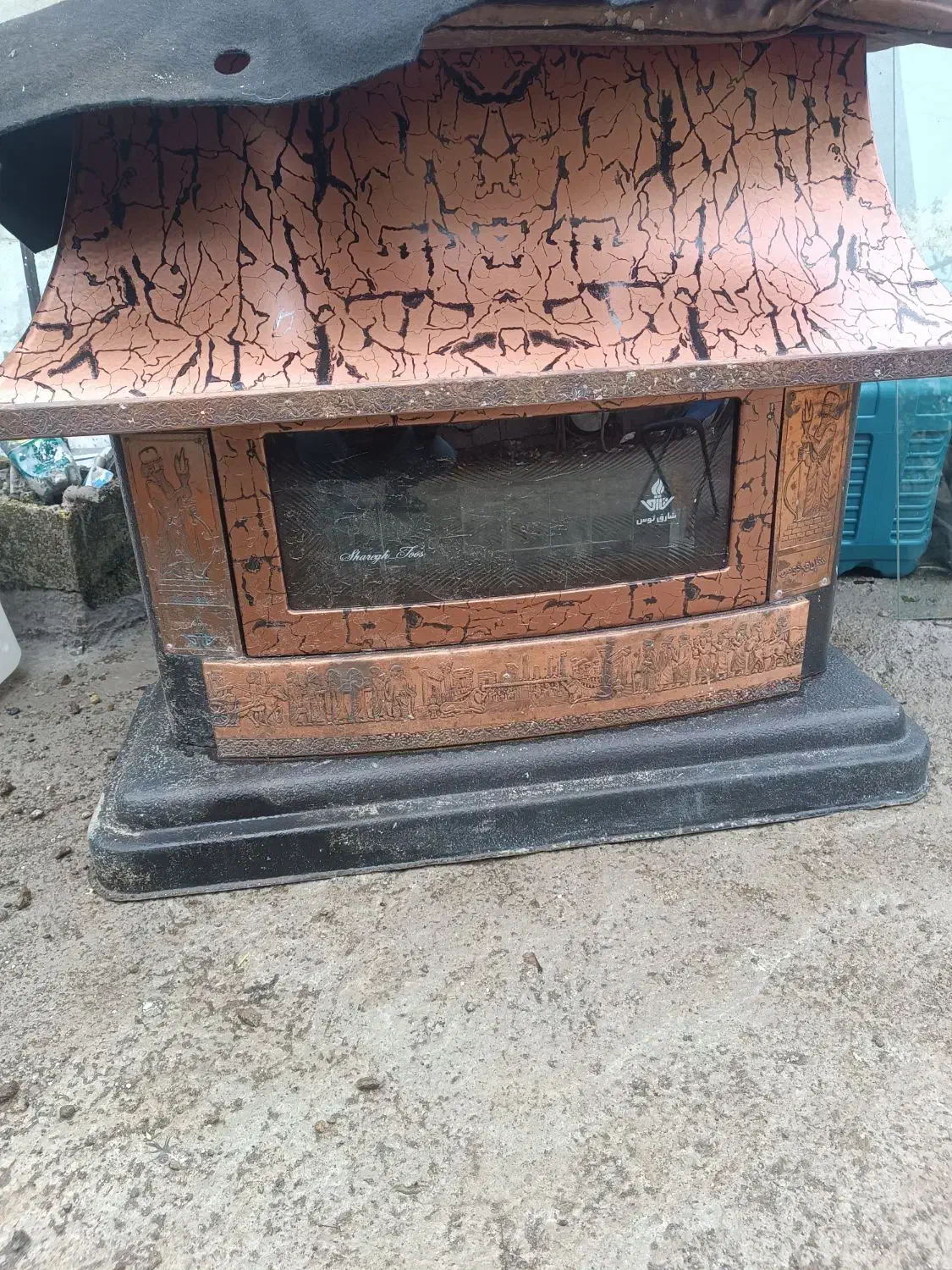 بخاری طرح شومینه|بخاری، هیتر، شومینه|آستارا, |دیوار