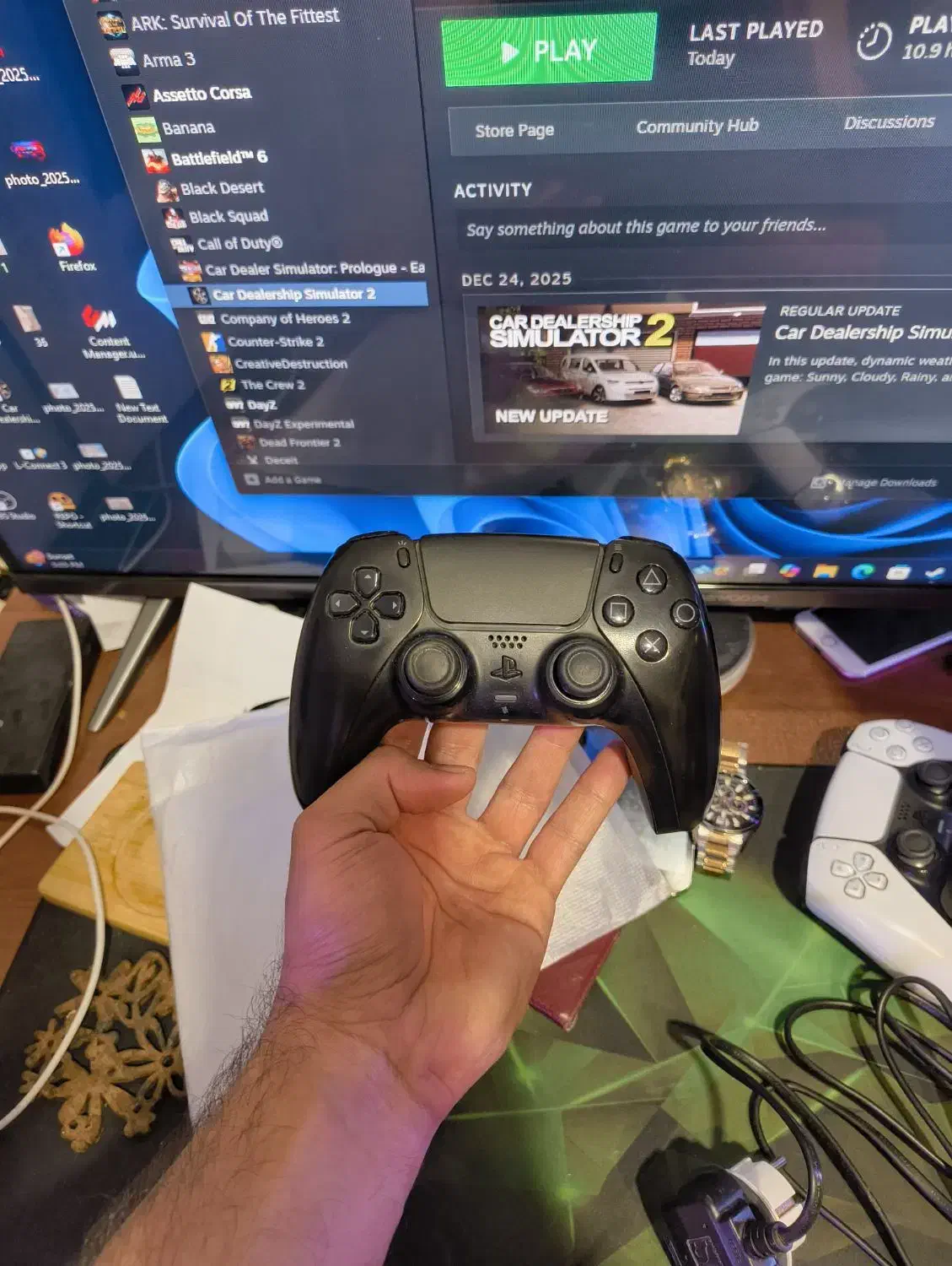 دسته ps5 و داک شارژ|کنسول، بازی ویدئویی و آنلاین|تهران, مهران|دیوار