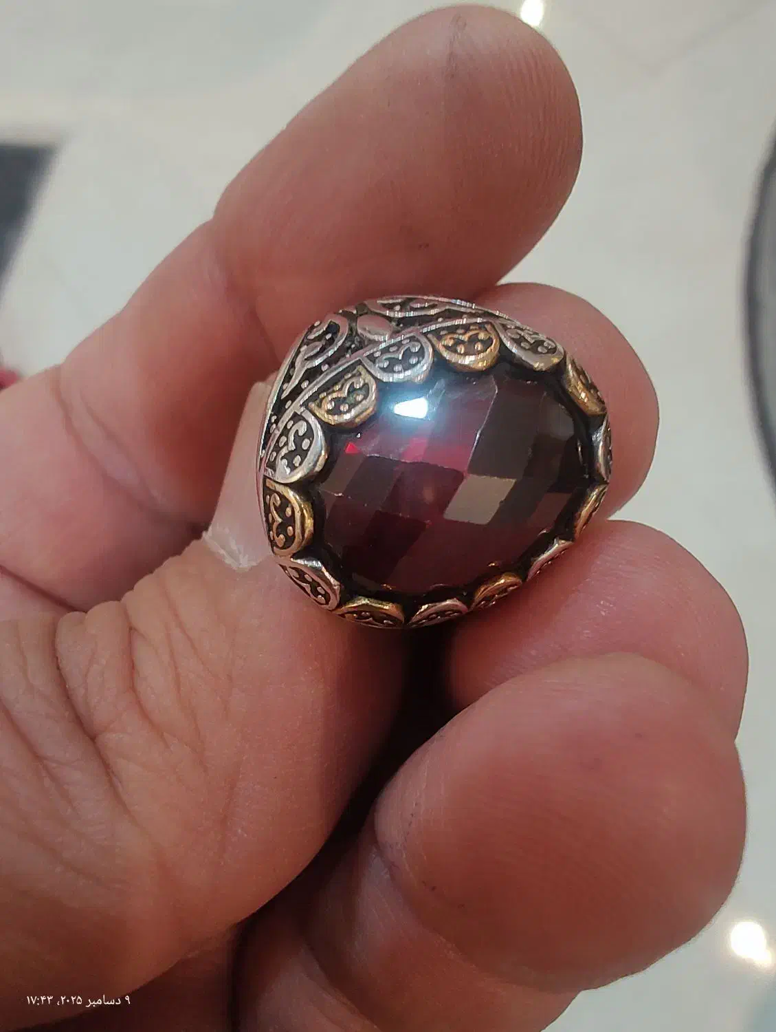 انگشتر نقره ۱۶ گرم نگین یاقوت سایز ۶۲|جواهرات|تهران, سردارجنگل|دیوار