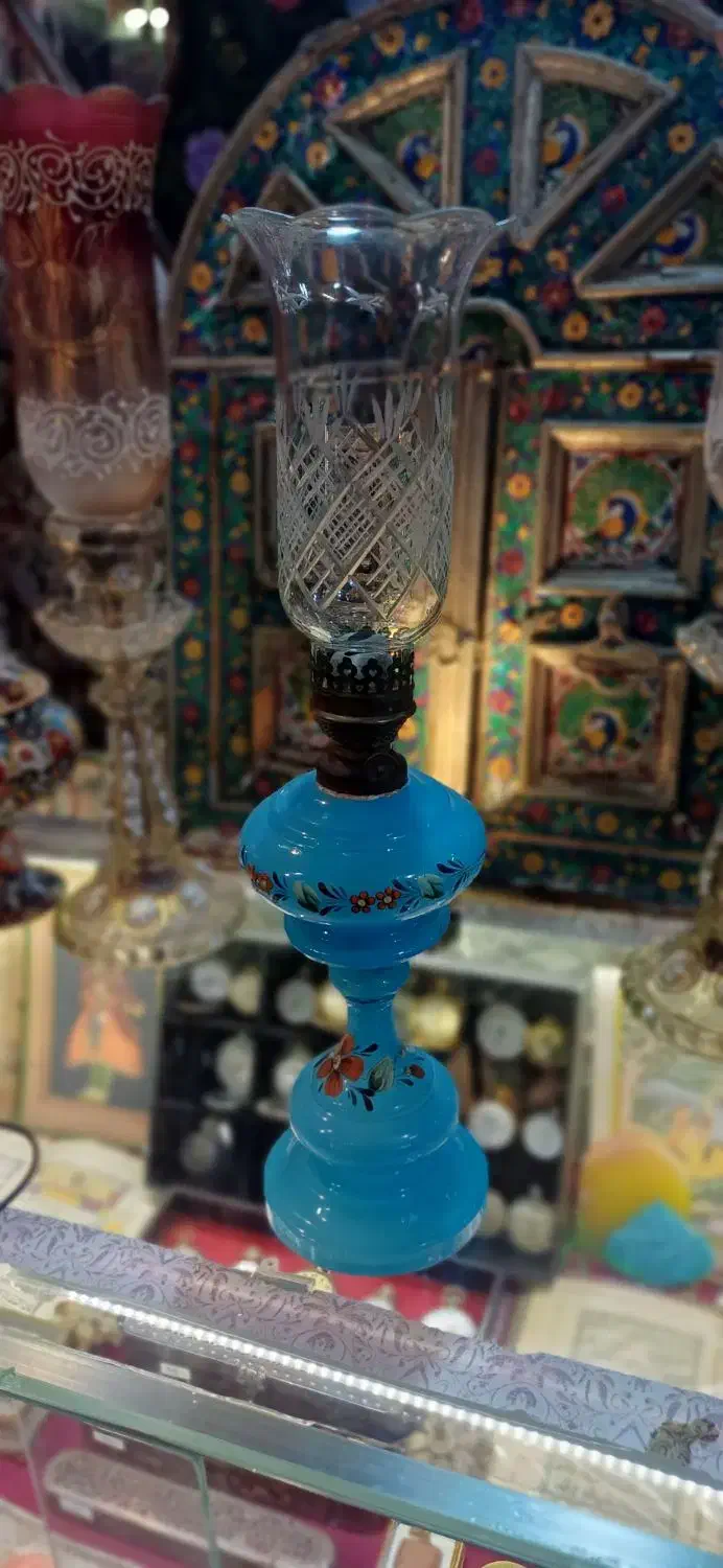 چراغ نفتی بارفتن قاجاری|کلکسیون اشیاء عتیقه|تهران, دربند|دیوار