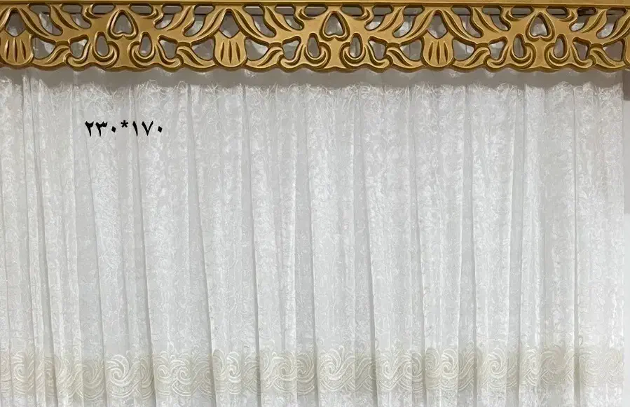 دو عدد پرده با تمام وسایل ابعاد۲۷۰*۱۷۰|پرده، رانر، رومیزی|ساری, |دیوار