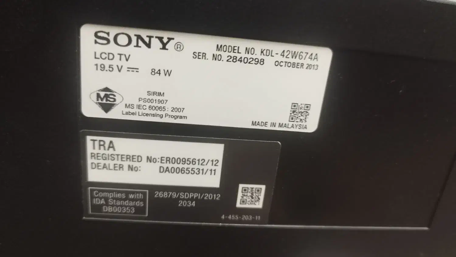 تلوزیون ال ای دی۴۲ سونی (sony)|تلویزیون و پروژکتور|تهران, طیب|دیوار