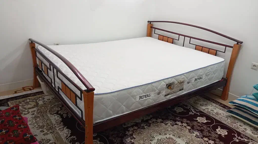 تخت خواب دونفره با تشک|تخت و سرویس خواب|نهاوند, |دیوار
