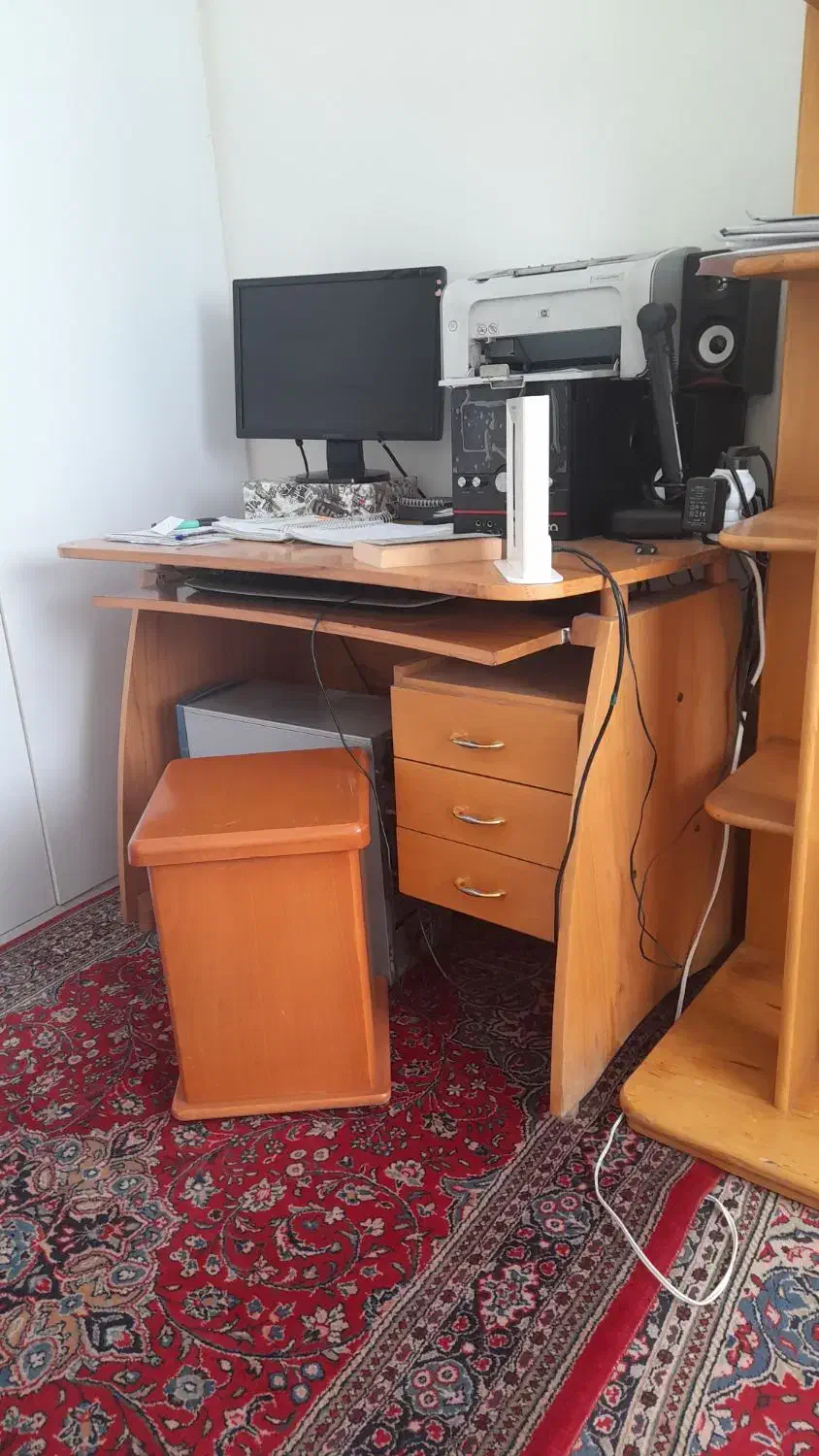 کتابخانه و میز تحریر برند بهکار چوب|میز تحریر و کامپیوتر|ری, شهید بهشتی|دیوار