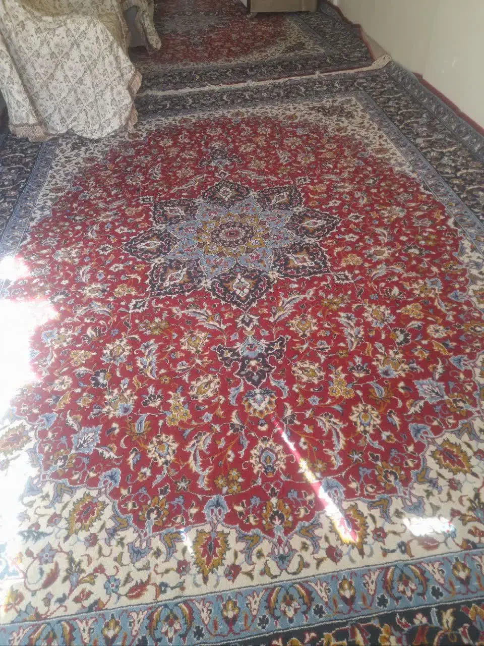 دوعددفرش ۱۲متری جفت|فرش|گلپایگان, |دیوار