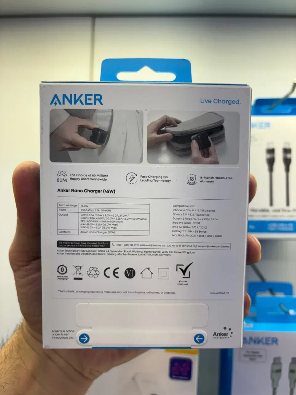 شارژر ۴۵ وات انکر ۳ پین اپل استوری اورجینال Anker|لوازم جانبی موبایل و تبلت|تهران, سیمای ایران|دیوار