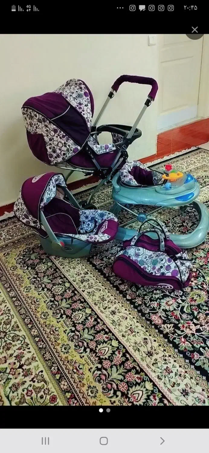 سرویس کالسکه در حد نو|کالسکه و لوازم جانبی|ملارد, |دیوار