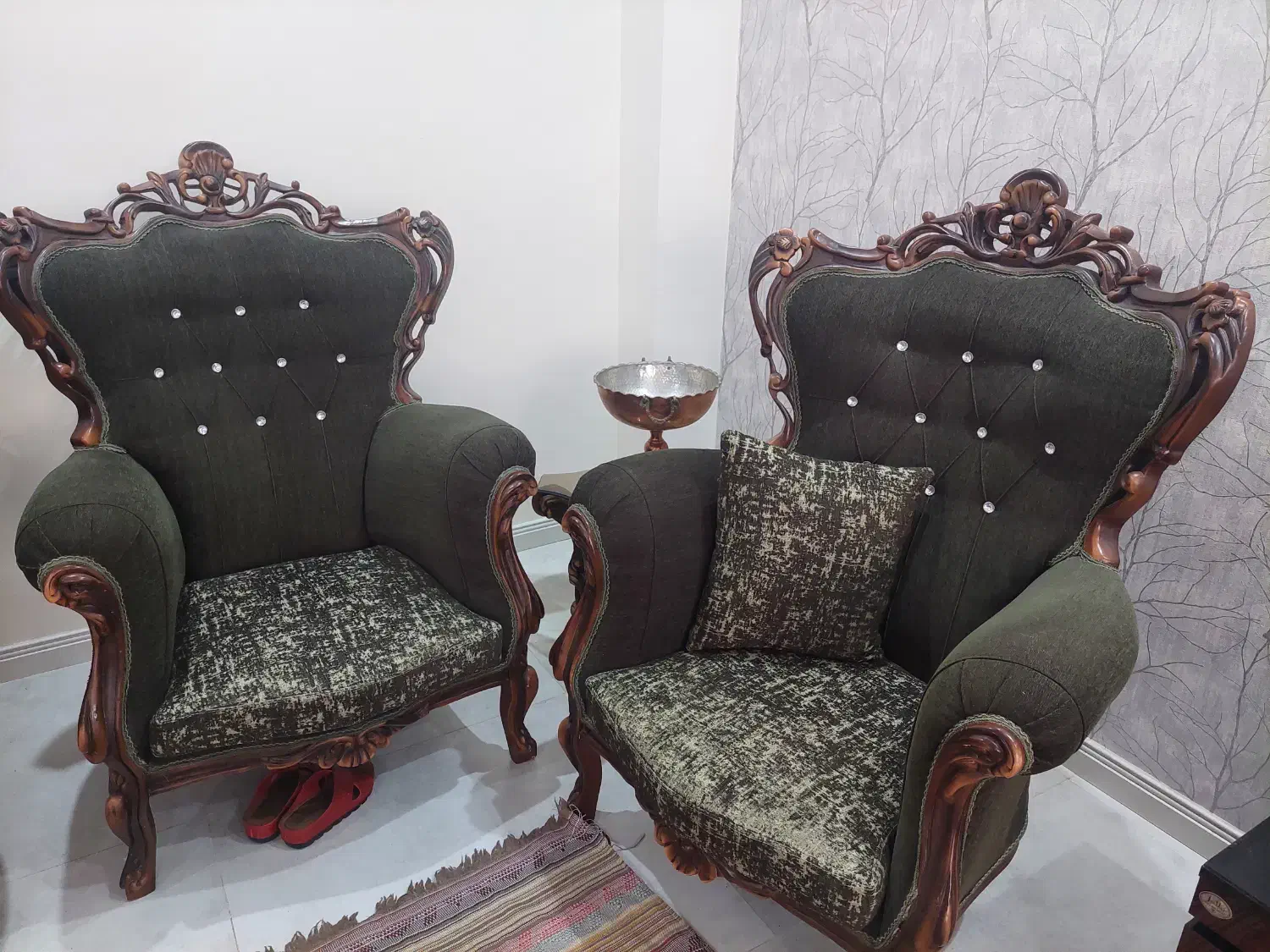 مبل سلطنتی ۹ نفره با میز عسلی و جلو مبلی|مبلمان خانگی و میز عسلی|گنبد کاووس, |دیوار