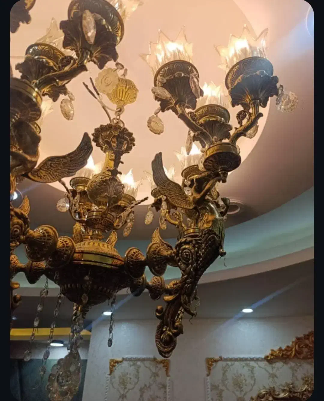 برنز|لوستر و چراغ آویز|اندیمشک, |دیوار