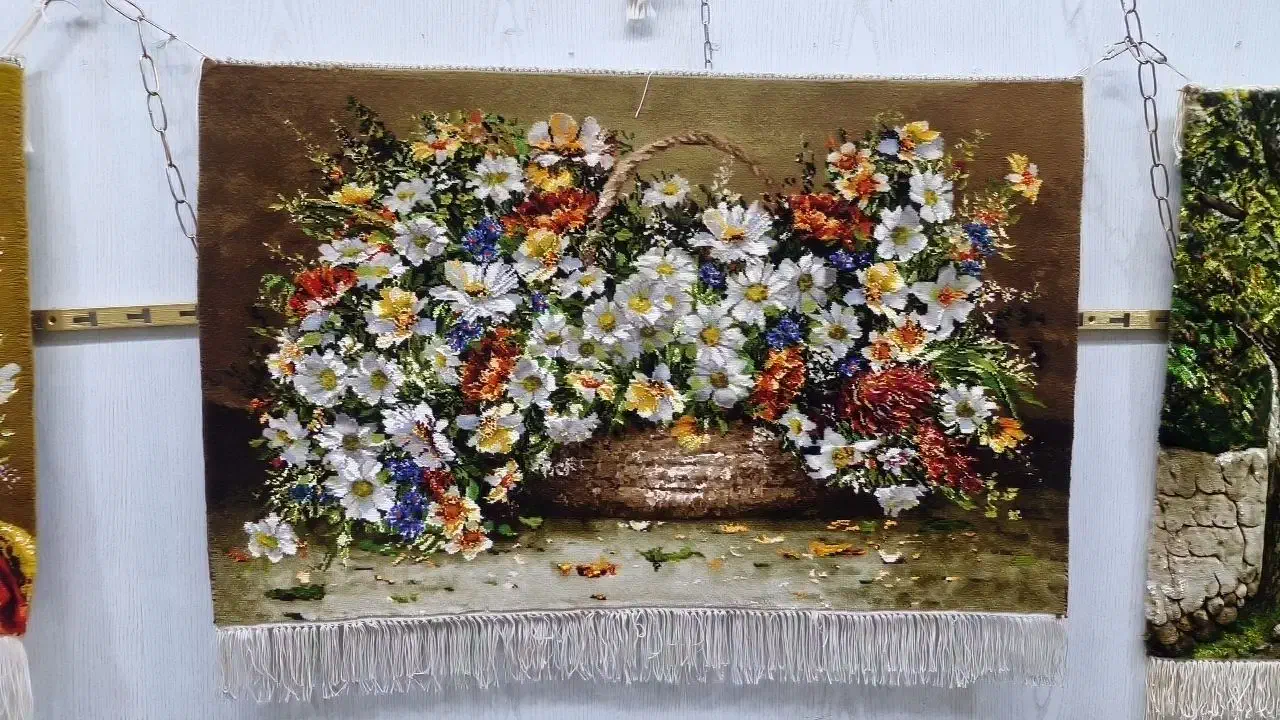 تابلو فرش دستباف با بالاترین دستمزد|تابلو فرش|سنندج, |دیوار