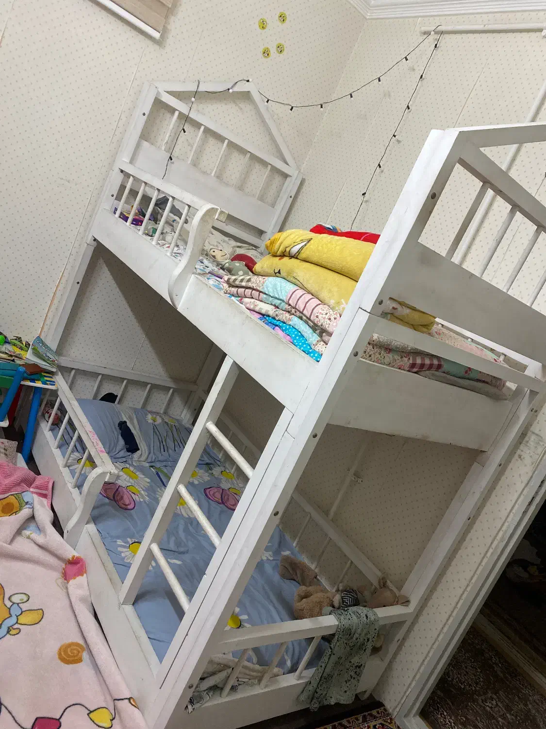 تخت چوبی دو طبقه|تخت و سرویس خواب|آمل, |دیوار