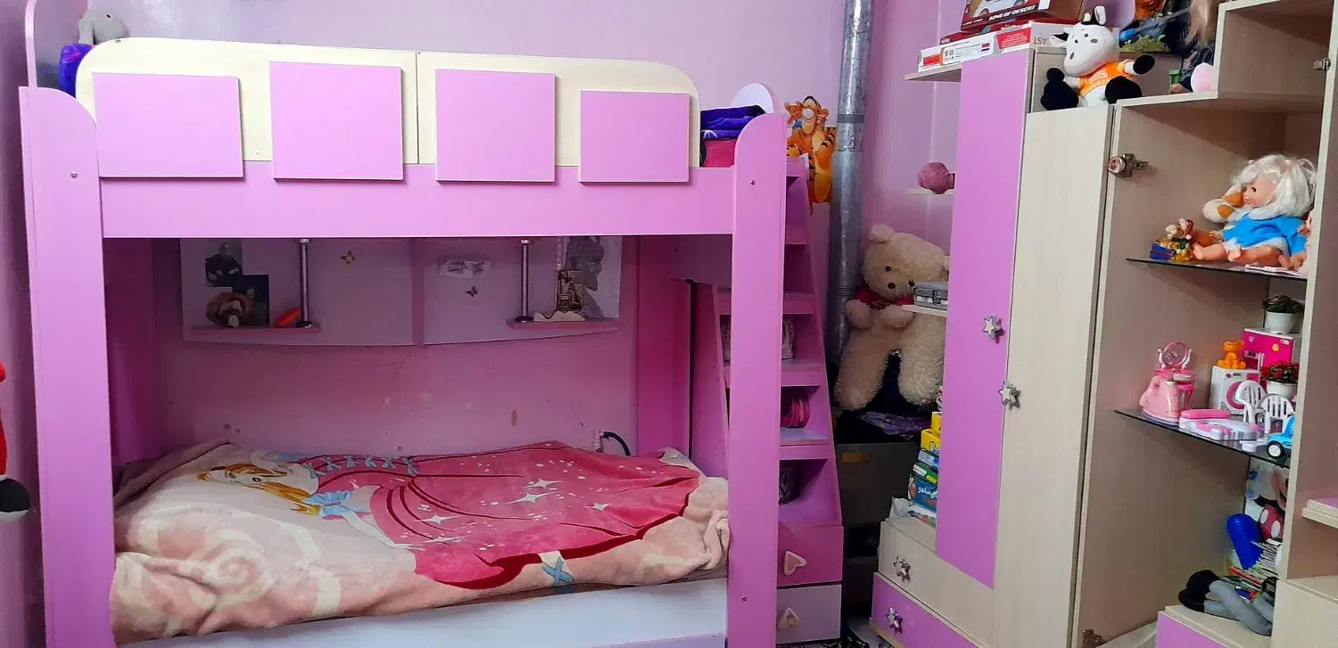 تخت دوطبقه کشو دار با پله|تخت و سرویس خواب|اصفهان, فروردین|دیوار