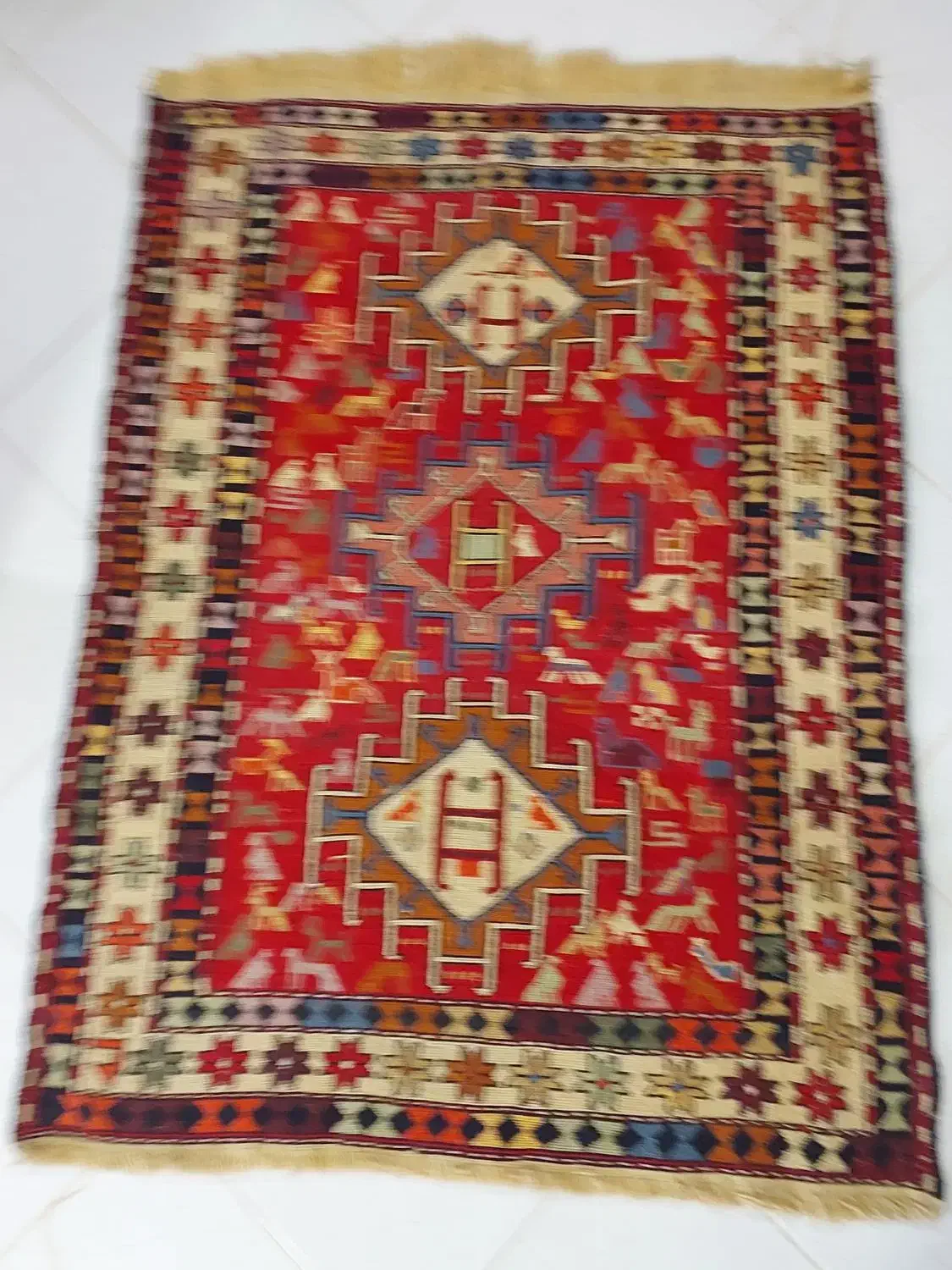 گلیم دستبافت عشایری|گلیم، جاجیم، گبه|مشهد, هفت تیر (نه دره)|دیوار