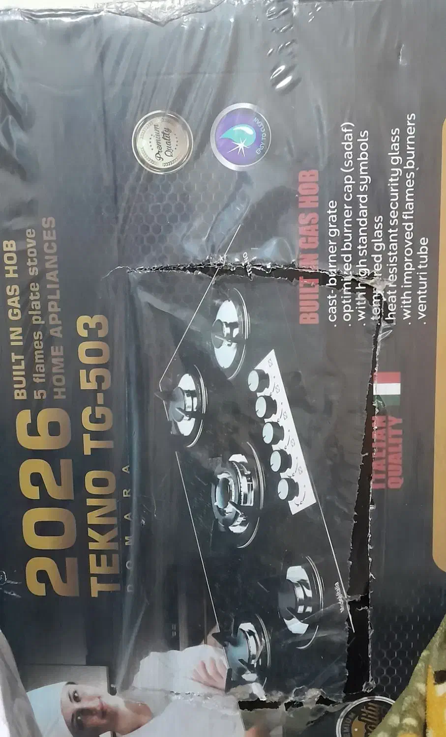 اجاق گاز صفحهای شیشهای TEKNO TG-503|اجاق گاز و لوازم برقی پختوپز|قرچک, شهرک طلائیه|دیوار