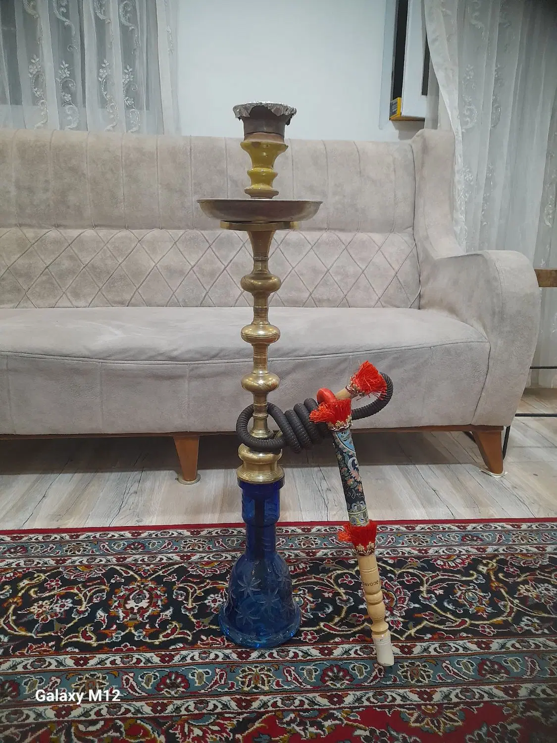 قلیان برنجی بزرگ|صنایع دستی و سایر لوازم تزئینی|تهران, مینای جنوبی|دیوار