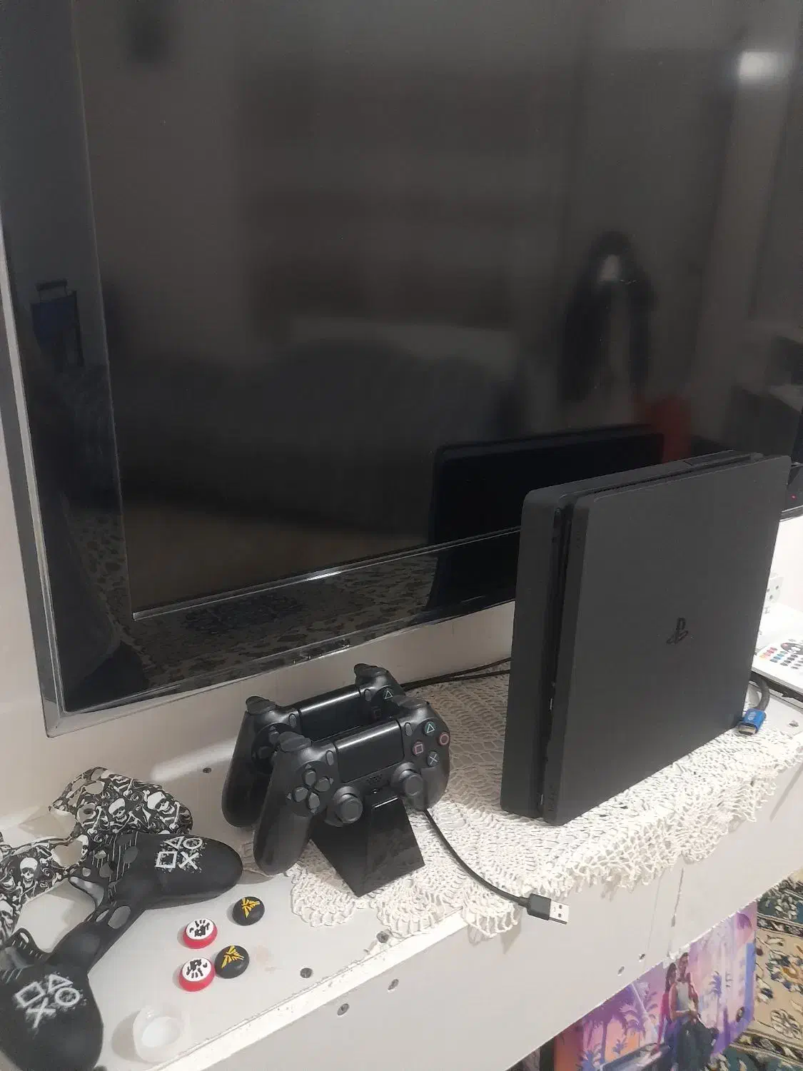 ps4 پی اس فور دو دسته اسلیم|کنسول، بازی ویدئویی و آنلاین|گلبهار, شهر جدید گلبهار|دیوار