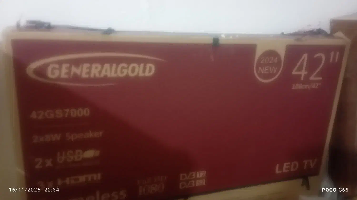 تلویزیون جنرال گلد|تلویزیون و پروژکتور|هندیجان, |دیوار