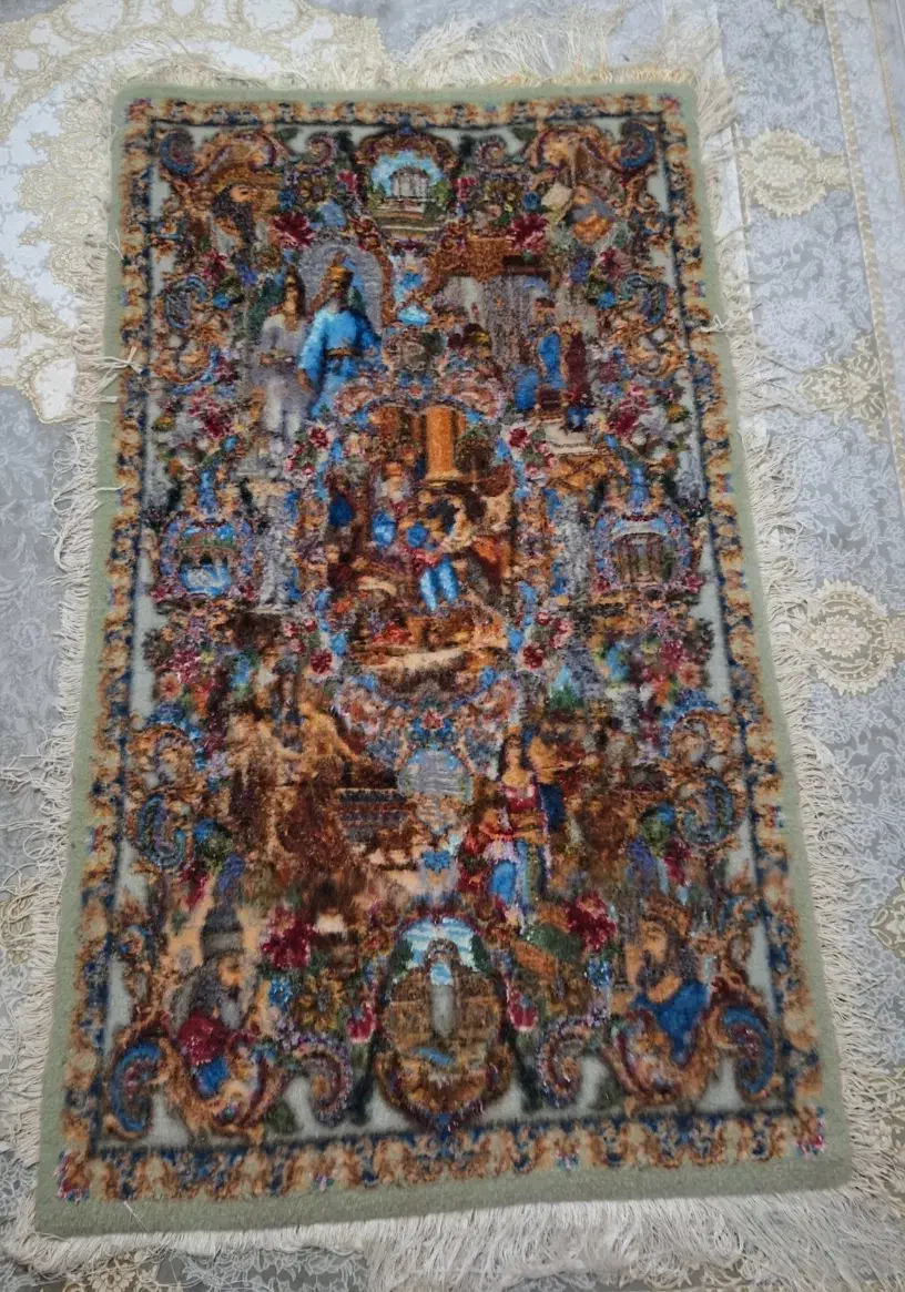 تابلو فرش دستباف طرح سلاطین|تابلو فرش|پارسآباد, |دیوار