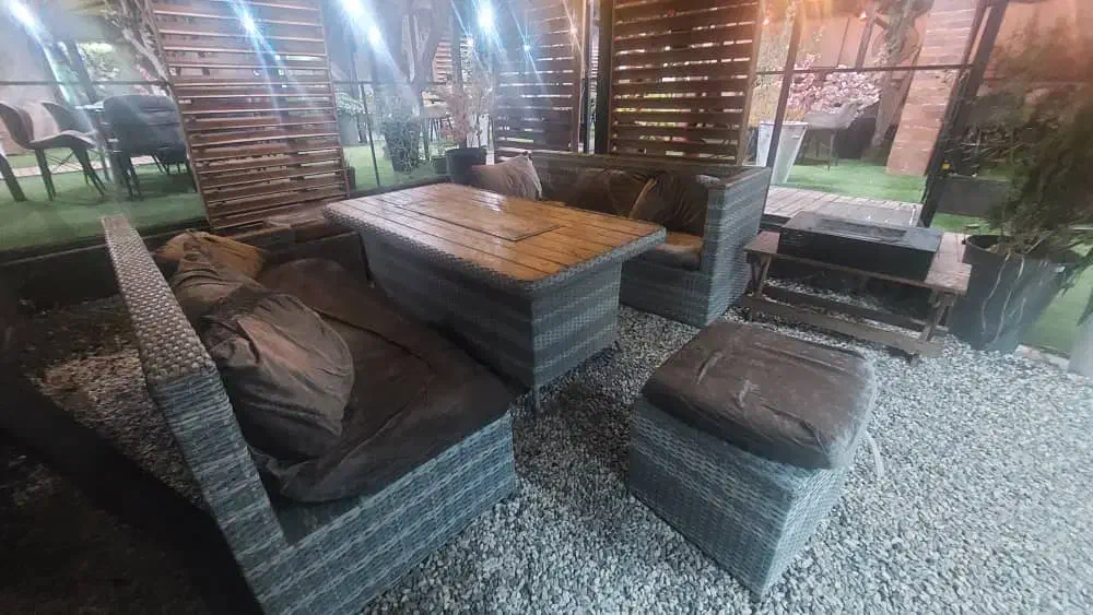 مبلمان باغی ۸نفره با میز آتشدان|مبلمان خانگی و میز عسلی|شیراز, عفیف‌آباد|دیوار