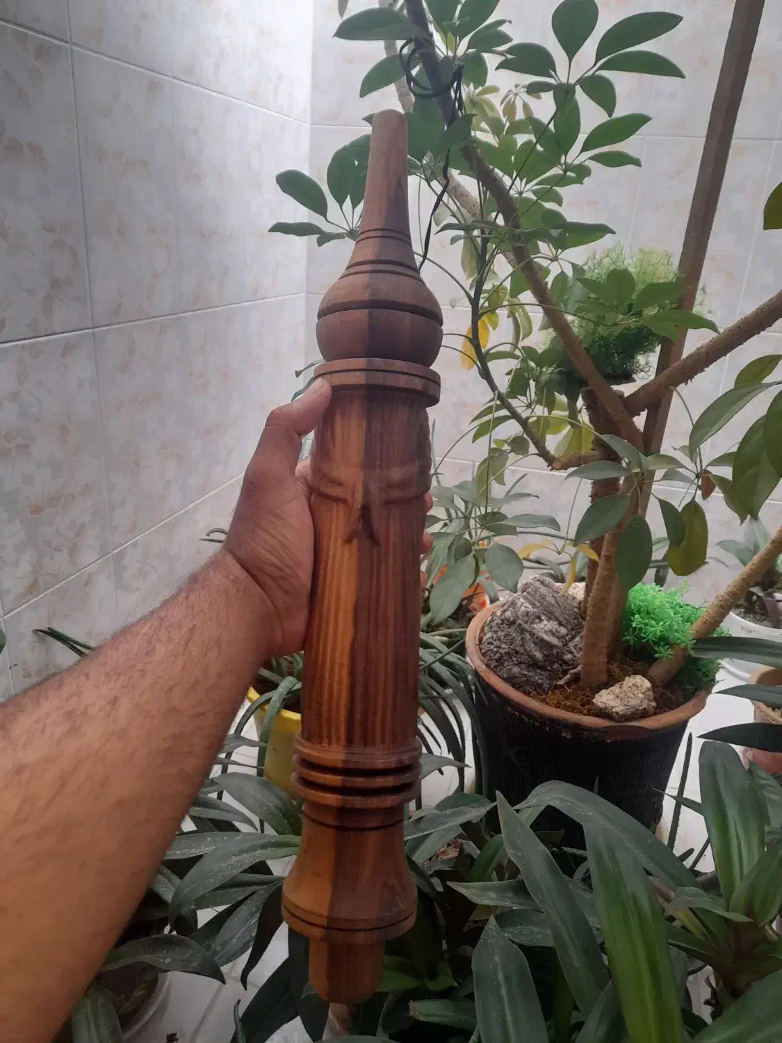 تنه قلیان چوب گردو نوسایز بزرگ طعم نخورده طرح زیبا|کلکسیون و سرگرمی|شاهرود, |دیوار