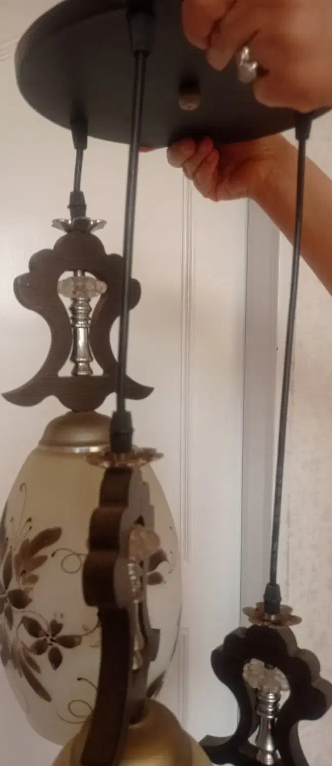 لوستر سه تایی|لوستر و چراغ آویز|بروجرد, |دیوار